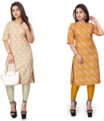 DB COLLECTION Women Printed Straight Kurta(Multicolor)