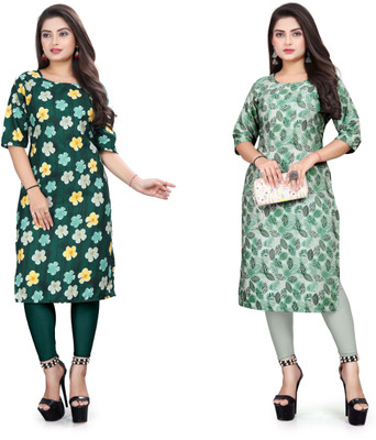 HARISH TEXTILE Women Printed A-line Kurta(Multicolor)