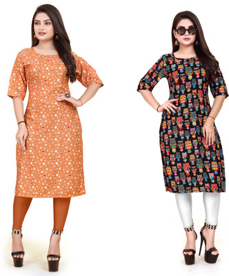 VAISALICREATION Women Printed Straight Kurta(Multicolor)