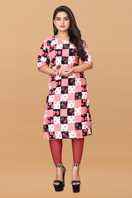 SANJUGARMENT Women Printed A-line Kurta(Multicolor)