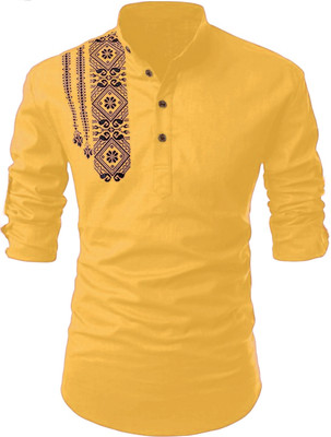 LIRMO Men Printed Straight Kurta(Multicolor)