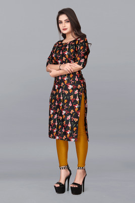 TITHIGARMENT Women Printed A-line Kurta(Multicolor)