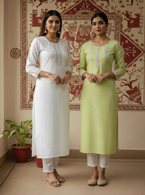 Auzaai Collection Women Patchwork Kurta(Multicolor)