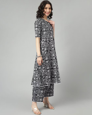 RK Fashion Tunic Palazzos Co-ords Set with Coat