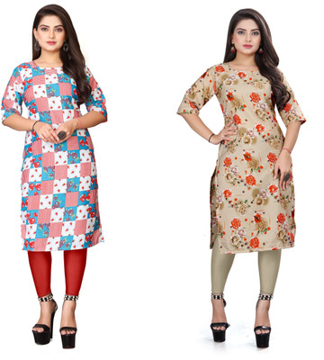 deshmi fashion Women Printed A-line Kurta(Multicolor)