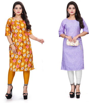 Vishwa Collection Mall Women Printed A-line Kurta(Multicolor)