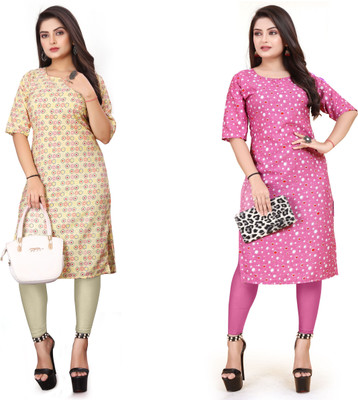 Vishwa Collection Mall Women Printed A-line Kurta(Multicolor)