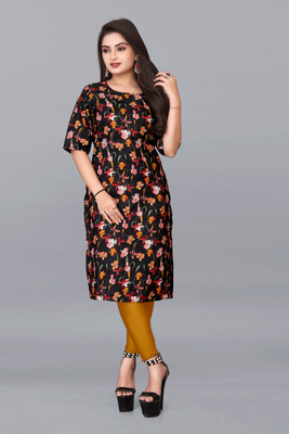 KNG TEXTILE Women Printed Straight Kurta(Multicolor)