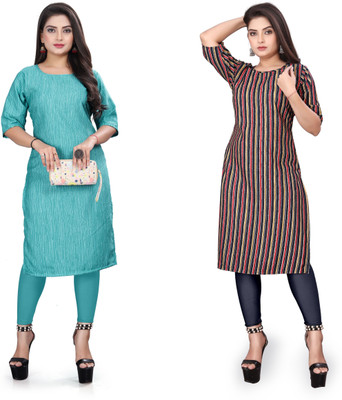 VAISALICREATION Women Striped A-line Kurta(Multicolor)