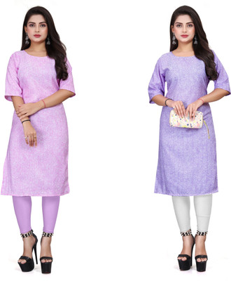 deshmi fashion Women Printed Straight Kurta(Multicolor)