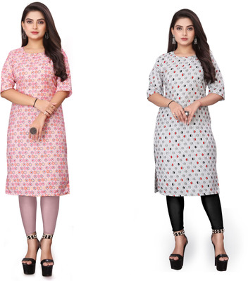 TITHIGARMENT Women Printed A-line Kurta(Multicolor)