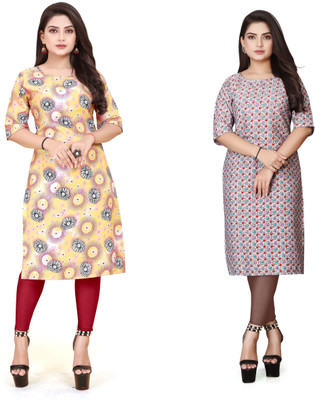 VAISALICREATION Women Printed Straight Kurta(Multicolor)