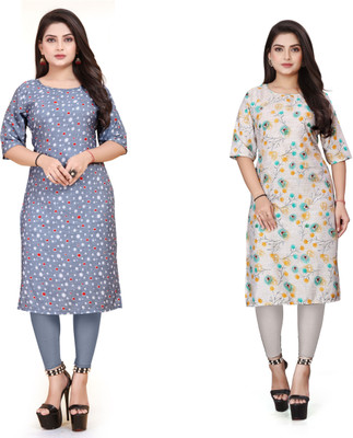 TITHIGARMENT Women Printed A-line Kurta(Multicolor)