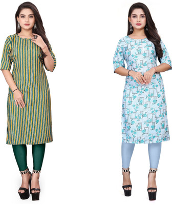 RIDDHI COLLECTION MALL Women Printed A-line Kurta(Multicolor)