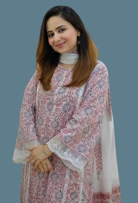 SND Applique Anarkali Kurta, Bottom & Dupatta Set
