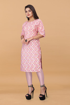 DB COLLECTION Women Printed Straight Kurta(Multicolor)
