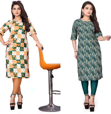 VAISALICREATION Women Printed A-line Kurta(Multicolor)
