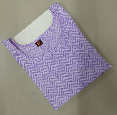 deshmi fashion Women Abstract A-line Kurta(Purple, White)