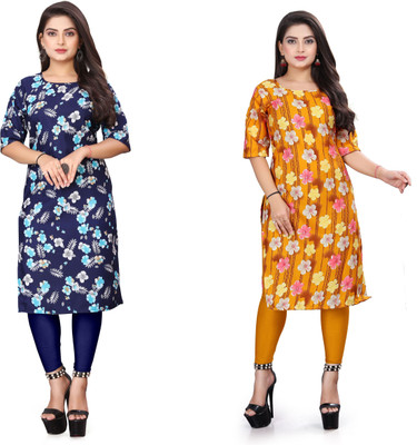 KNG TEXTILE Women Printed A-line Kurta(Multicolor)