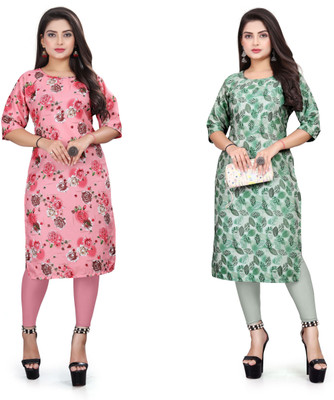 PAFASHION Women Printed A-line Kurta(Multicolor)