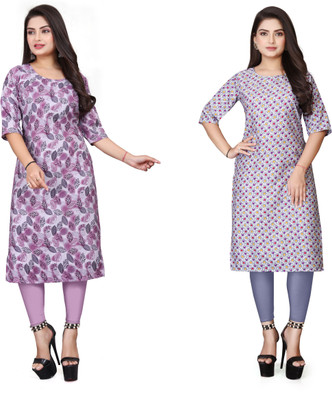 HARISH TEXTILE Women Printed A-line Kurta(Multicolor)