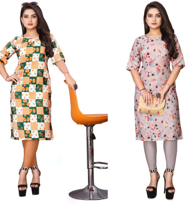 Jayshree Fab Women Printed A-line Kurta(Multicolor)
