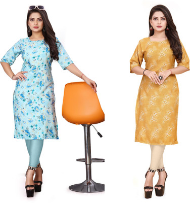 PAFASHION Women Printed A-line Kurta(Multicolor)