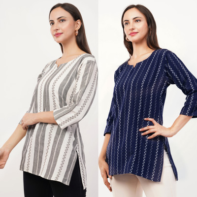 Women Striped Kurta(Multicolor)