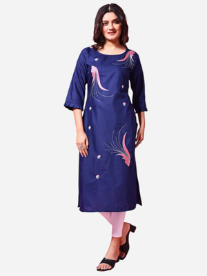 RANGRASIYA FASHION Women Printed A-line Kurta(Blue)