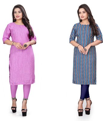 JAYA DESIGNER Women Striped A-line Kurta(Multicolor)