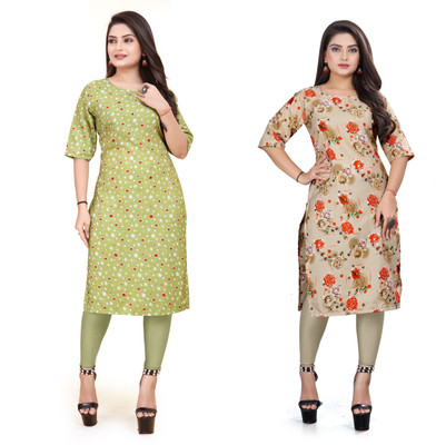 Vishwa Collection Mall Women Printed A-line Kurta(Multicolor)