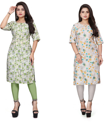 deshmi fashion Women Printed A-line Kurta(Multicolor)
