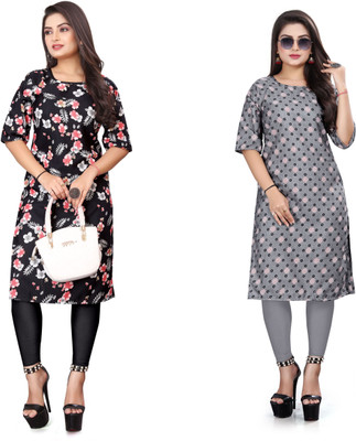 RIDDHI COLLECTION MALL Women Printed A-line Kurta(Multicolor)