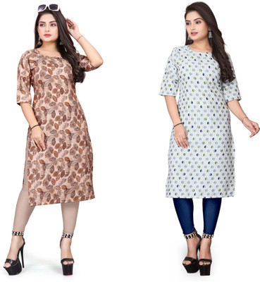DB COLLECTION Women Printed Straight Kurta(Multicolor)