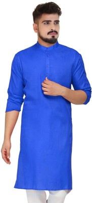 COCHICO ENTERPRISES Men Solid Straight Kurta(Dark Blue)