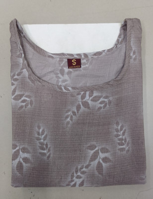 KNG TEXTILE Women Printed A-line Kurta(Grey)