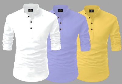 Fashion Marts Men Solid Straight Kurta(Multicolor)