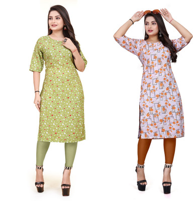 DB COLLECTION Women Printed A-line Kurta(Multicolor)