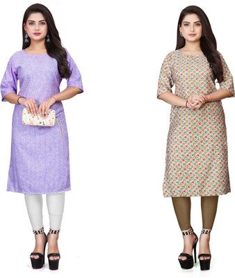 RIDDHI COLLECTION MALL Women Printed A-line Kurta(Multicolor)