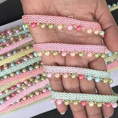 KALKA TRADERS Lace for Saree Border Finetage Lace for Saree Border Finetage Lace Reel(Pack of 1)