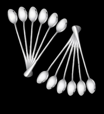 CRING Stainless Steel Ice-cream Spoon, Coffee Spoon Set(Pack of 12)