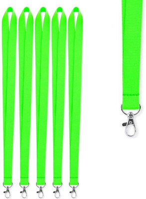 JSMSH 1 inch Thick Lanyards with Badge Clip (Green, Pack of 50) Lanyard(Green)