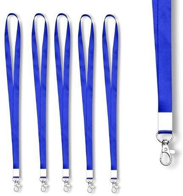 JSMSH 1 inch Thick Lanyards with Badge Clip (Royal Blue, Pack of 50) Lanyard(Royal Blue)
