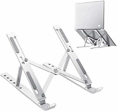 Fulkiza Laptop Stand Computer Tablet Stand Adjustable Aluminum Portable Desktop Stand fbrlpstnd1 Aluminium Desk Stand Laptop Stand with Adjustable Height Compatible with Universal Laptops(Silver)