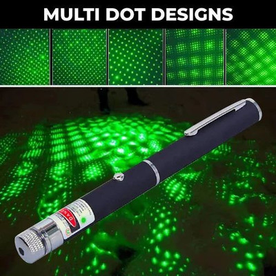 ENMORA Laser Pointer Pen Beam with cap to change design UIO30(650 nm, Green)