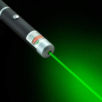 Radhe Fashion Green Multipurpose Laser Light Disco Pointer Pen Beam with Adjustable Antena Cap to Change Project Design for Presentation for Kids Toy.(630 nm, green)
