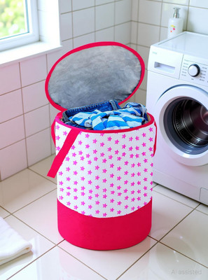 SH NASIMA 45 L Pink Laundry Bag(Non Woven)