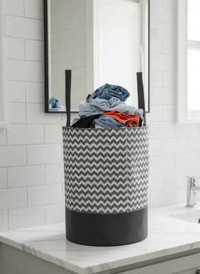 Tiarakrafts 45 L Black Laundry Bag(Canvas)