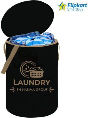 Flipkart SmartBuy 45 L Black, Beige Laundry Basket(Non-Woven)