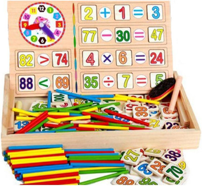 KNK Infotain Children Number Cards Calculation Time Learning Tool Math Educational Toy(Multicolor)